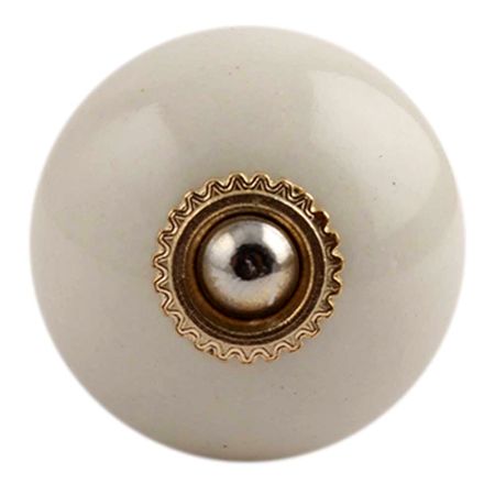 Cream Golden Fitting Ceramic Cabinet Knob Online